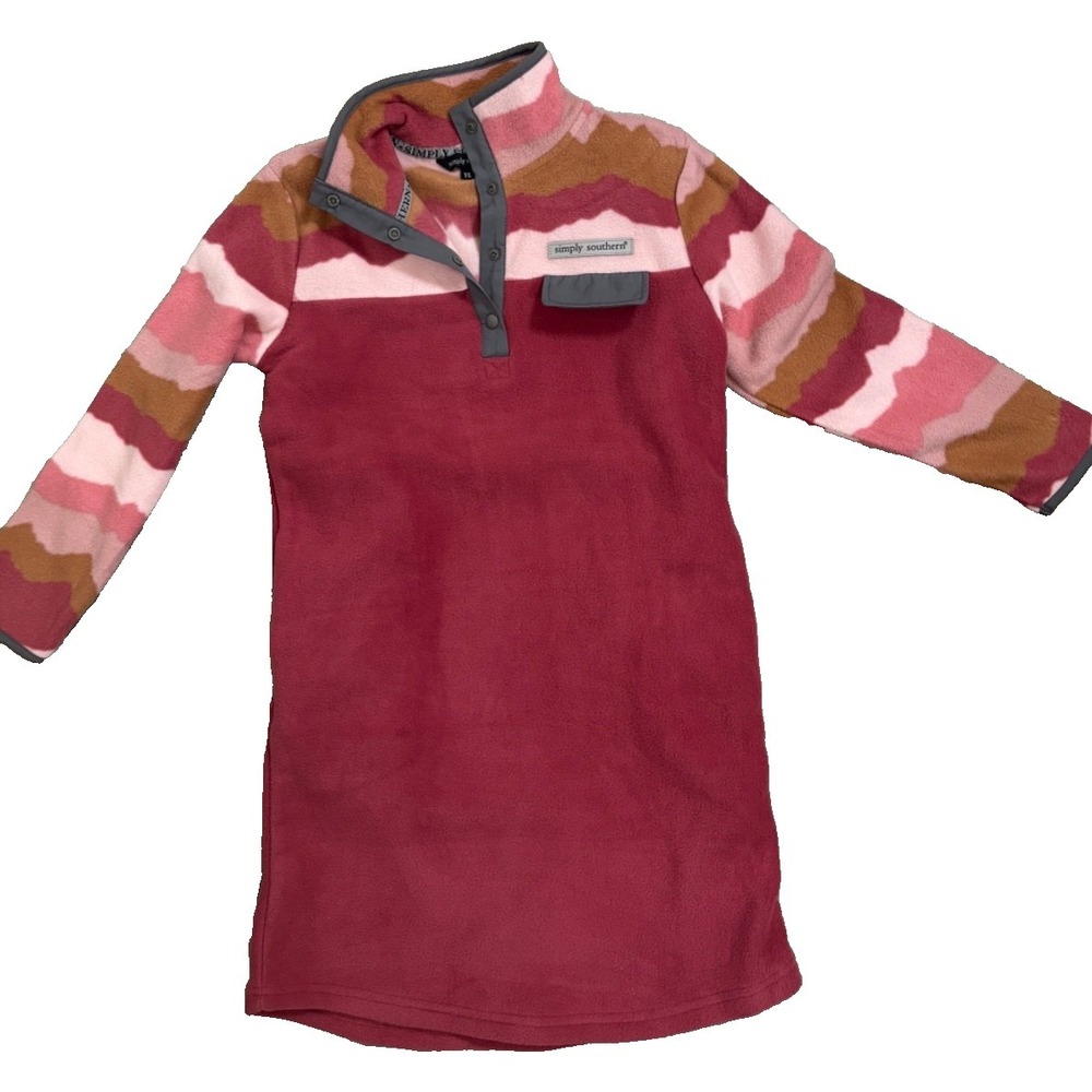 Pink Camo Fleece Simply Southern‎ Youth Large